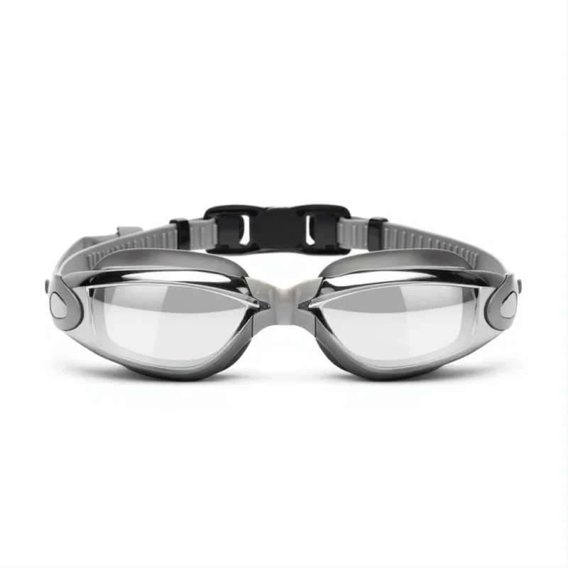 Swim Goggles Set with Earplugs Nose Clip Cap Anti-Fog Silicone Swimming Glasses