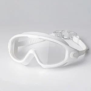 Factory Wholesale High Quality Large Frame Anti-Fog Universal Adult Swimming Goggles White Black Swim Glasses